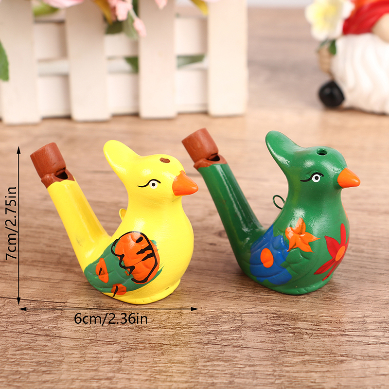 Musical Instrument Maraca - Coloured Drawing Water Bird Whistle for