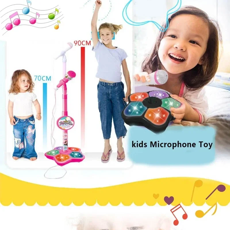 Song With Musical Instrument - Kids Microphone with Stand Karaoke Rocking-Roll