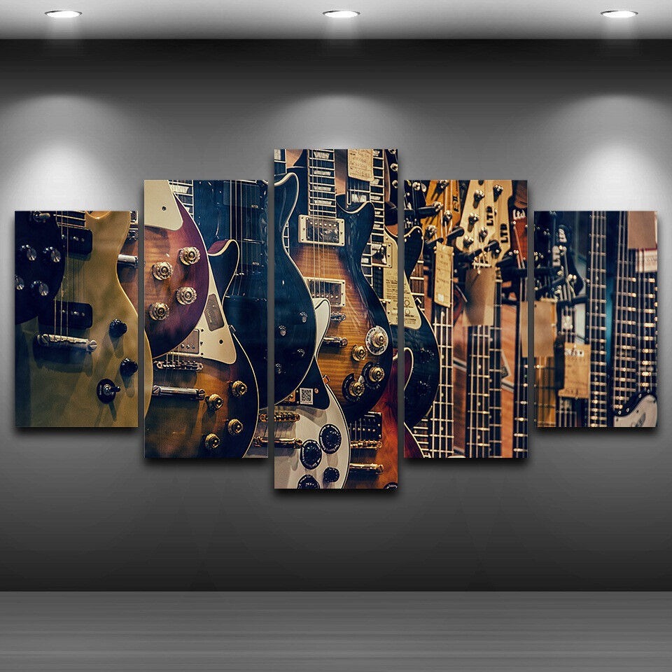 No Frame Canvas 5Pieces Vintag - Musical Instrument In Africa recensie en prijs