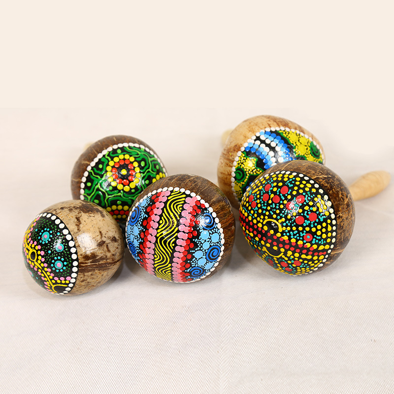 Painted Coconut Shell Maracas  - Musical Instrument Maraca recensie en prijs