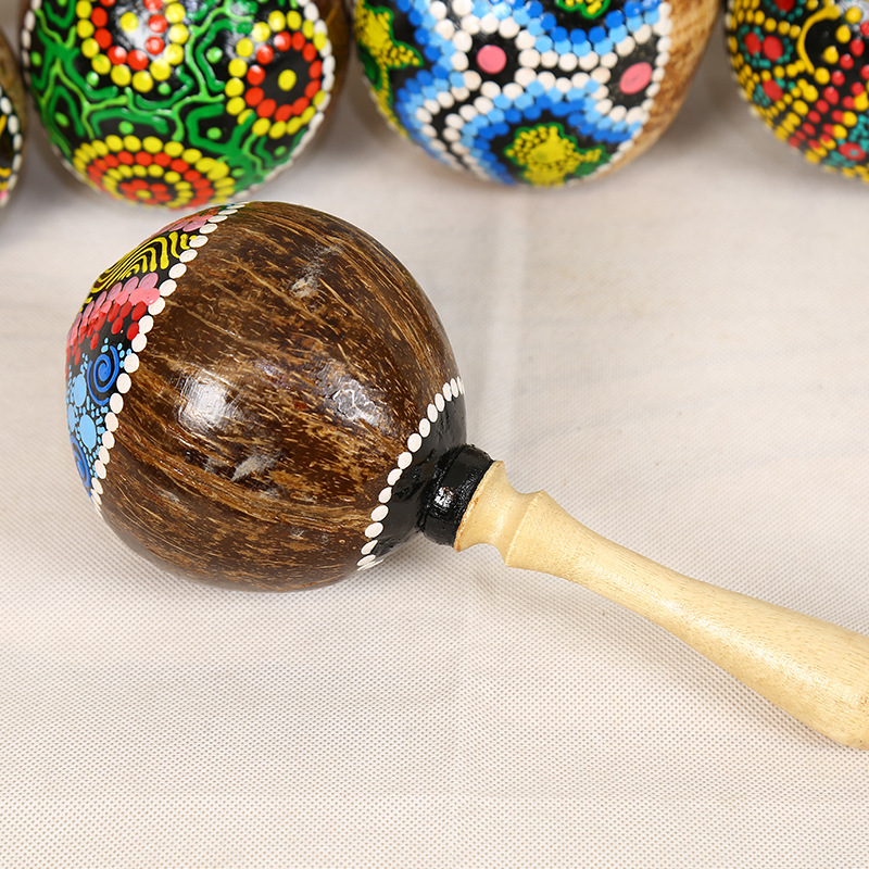 Painted Coconut Shell Maracas  - Musical Instrument Maraca recensie en prijs