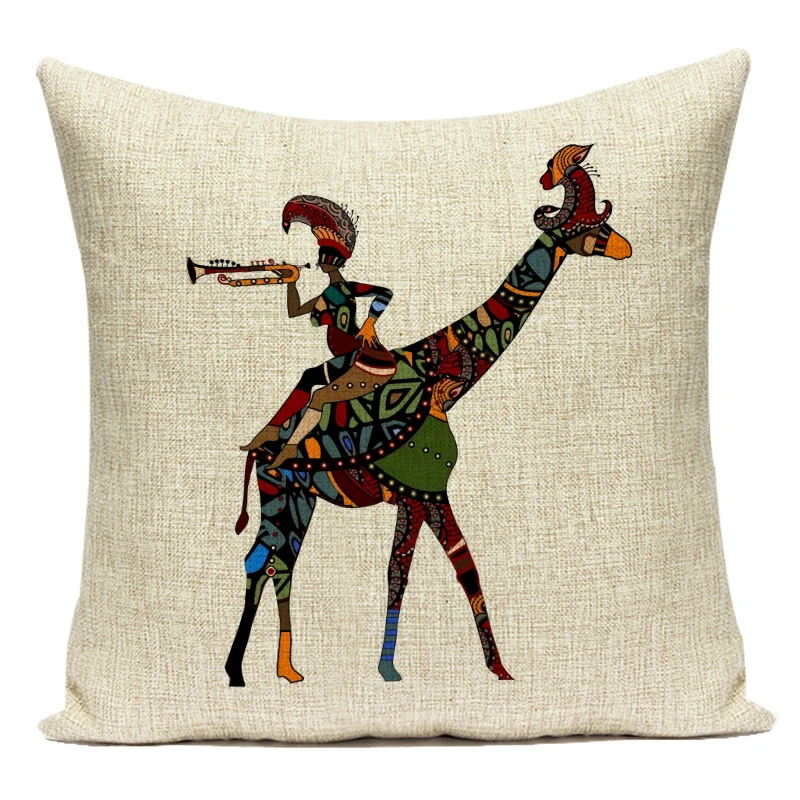 Retro African Woman Cushion Co - Musical Instrument In Africa recensie en prijs