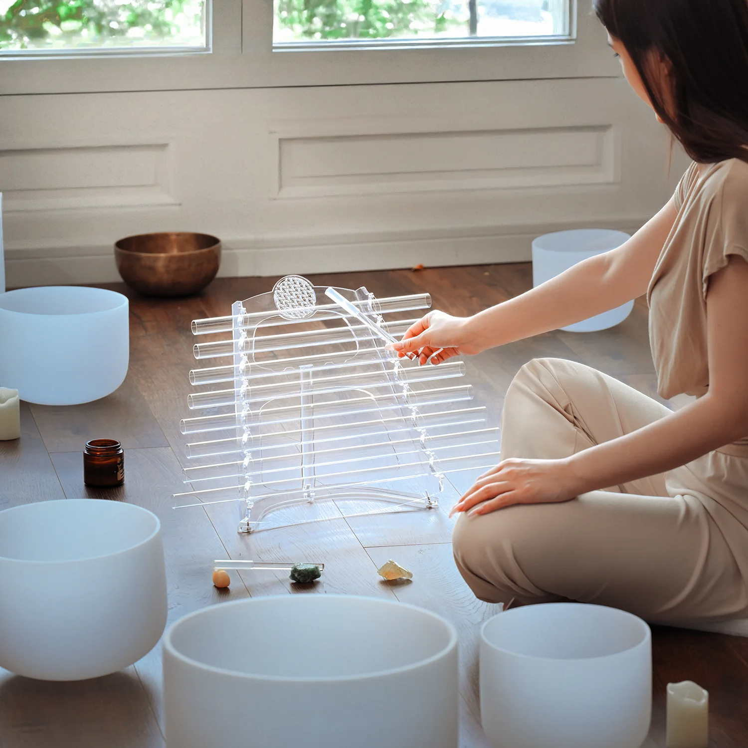 432HZ Clear Quartz Crystal Sin - Musical Instrument Youtube recensie en prijs
