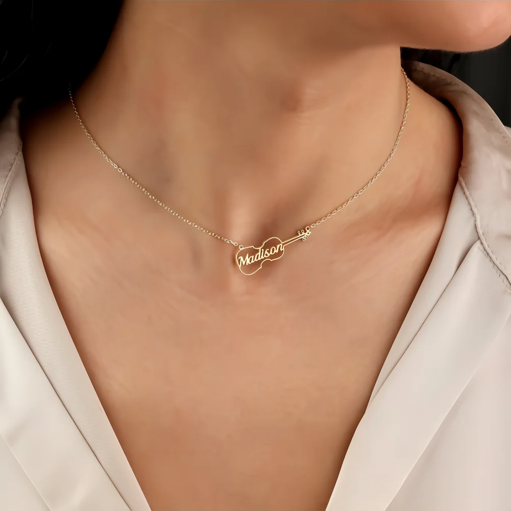 Personalized Violin Necklace C - Musical Instruments Names recensie en prijs