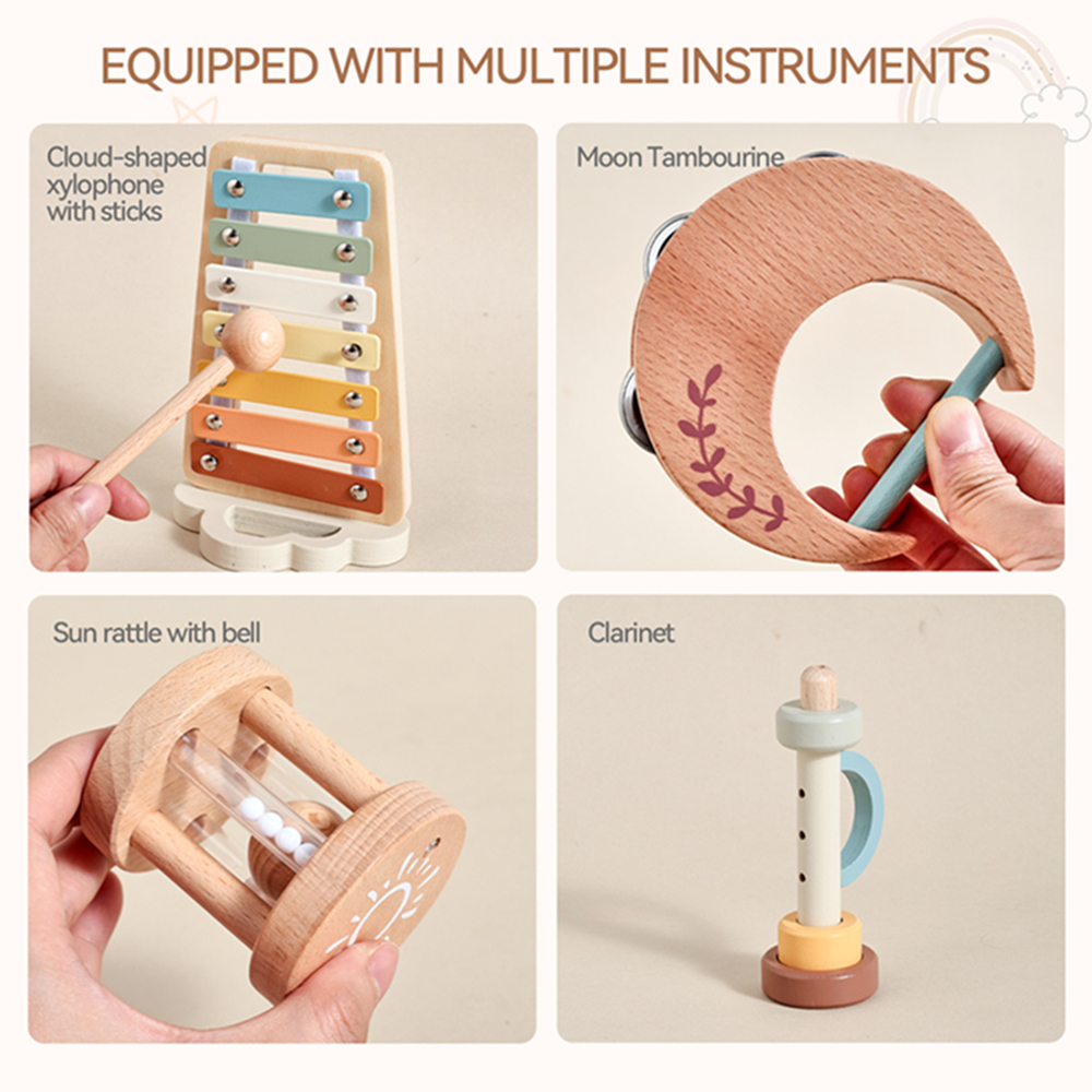 Wooden Baby Montessori Toys Mu - Musical Instruments Names recensie en prijs