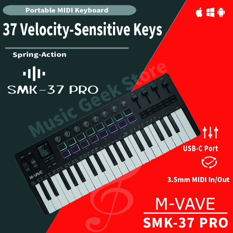 M-VAVE SMK-37 PRO 37-Key MIDI  - Musical Instrument Keyboard recensie en prijs